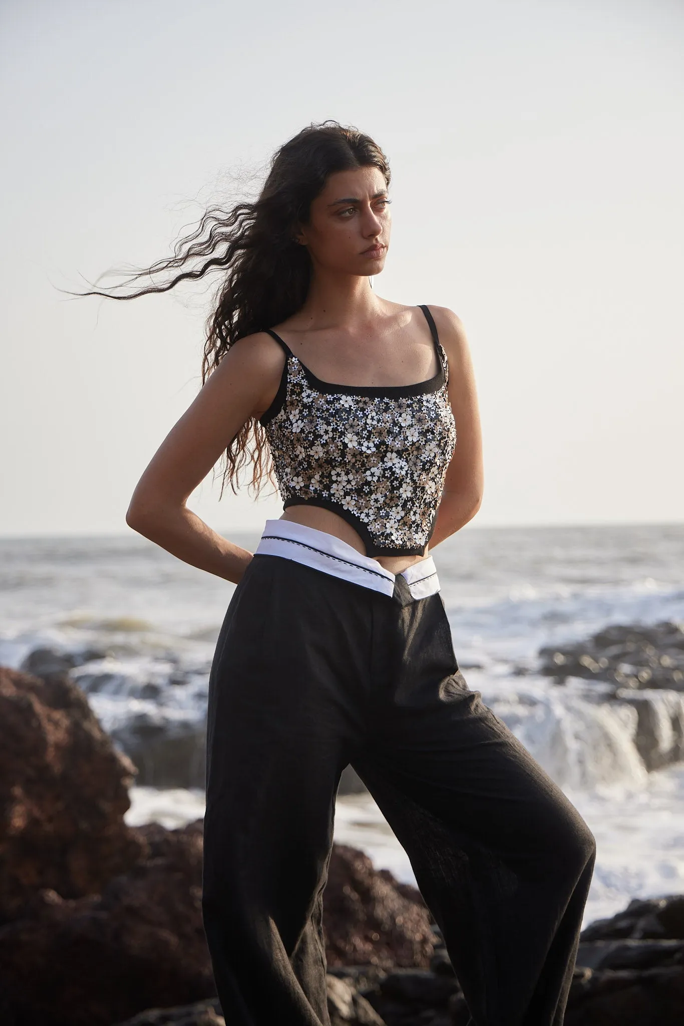 Black Straight-fit Trousers