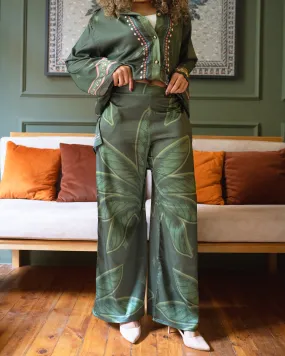 Green Palm Pants