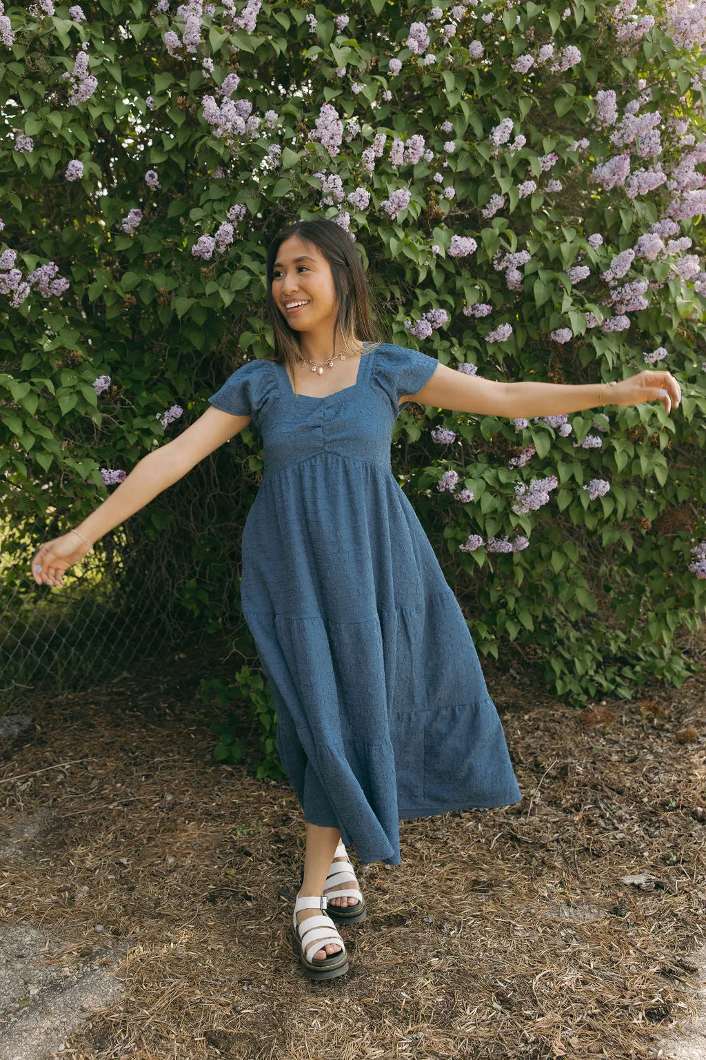 Mariana Dress-Navy