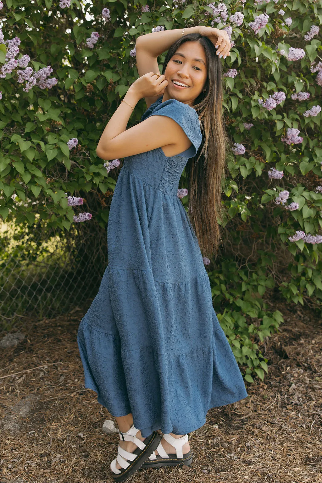 Mariana Dress-Navy