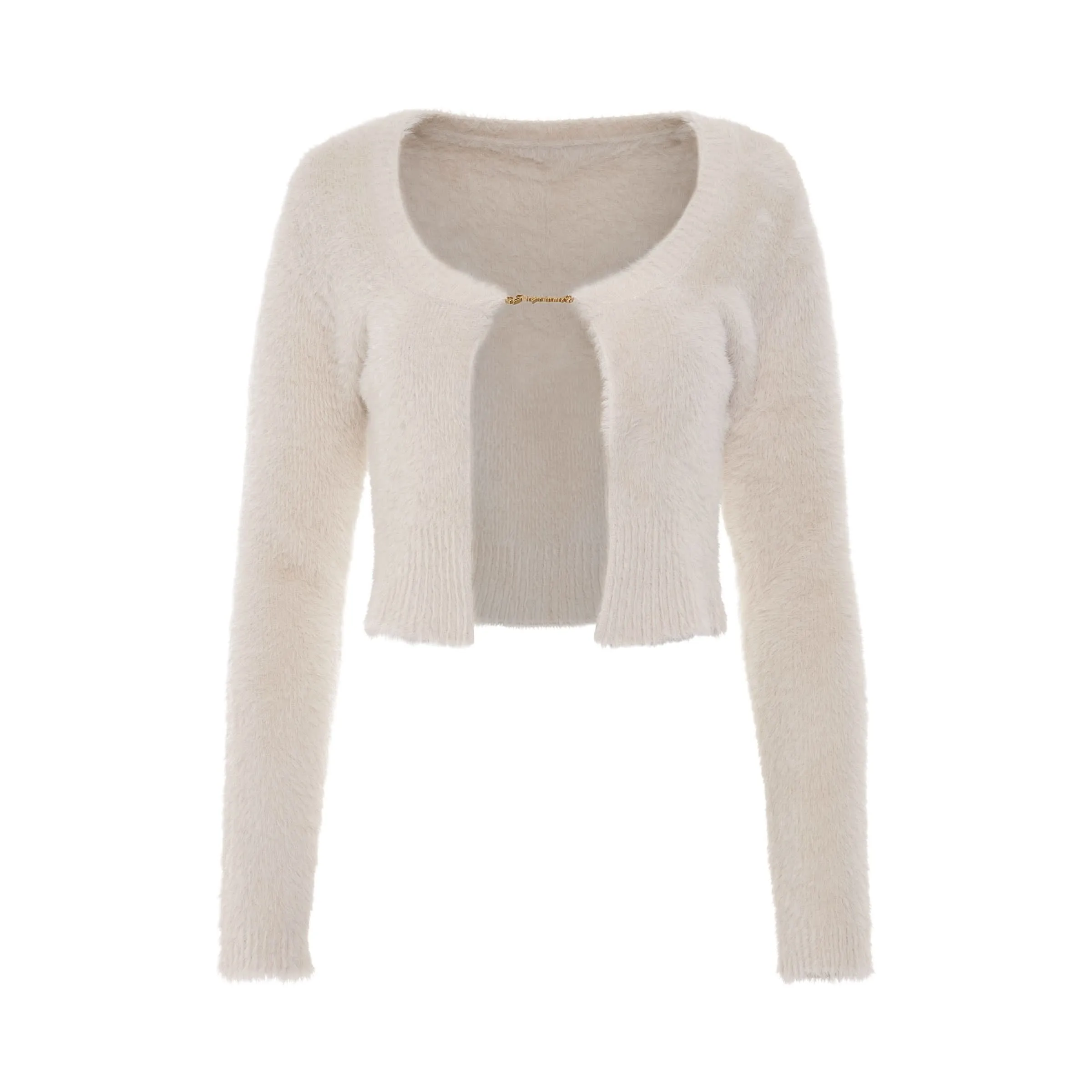 Neve Manches Longues Charm Cardigan in Off White