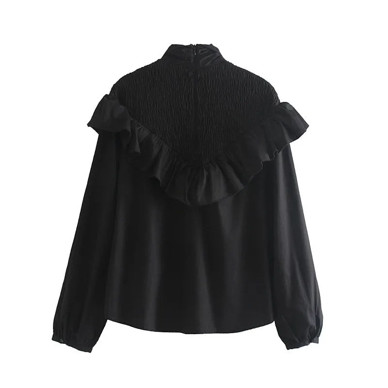 POPLIN BLOUSE WITH BOW