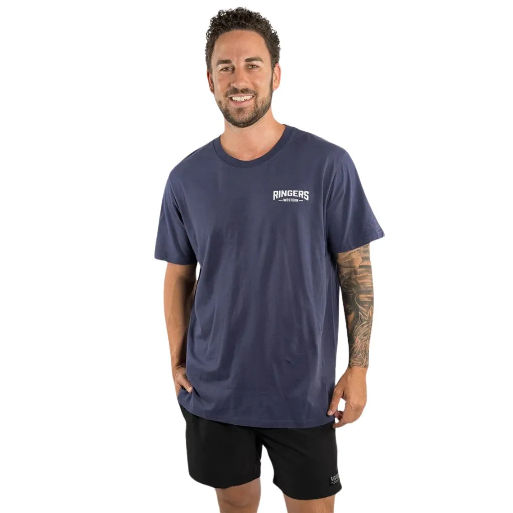 RINGERS WESTERN SQUADRON MENS LOOSE FIT T-SHIRT WASHED NAVY