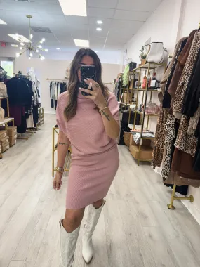 Slouch Neck Dolman Midi Dress